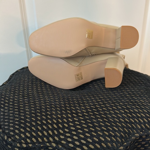 Cream Tall Heel Boots - Picture 5 of 7